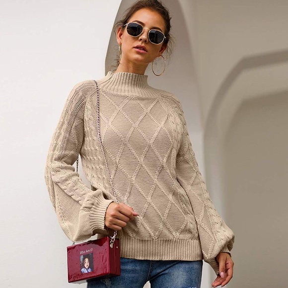 Beige Knit Sweater - Picture 3 of 4
